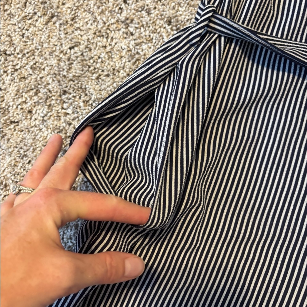 Monteau Women Striped Jumpsuit with Pockets XS - Picture 10 of 10